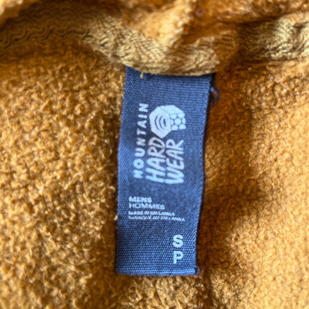 Mountain Hardwear Hoodie – Men’s Size S (Mustard) Organic cotton yellow gold - Picture 6 of 10